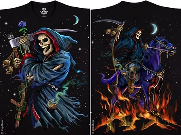 Рисунки на футболках из этой серии сложно объяснить с точки зрения науки... Это мир вне нашего понимания, мир мистики и чудовищ, демонов и драконов... это мир футболок для тех кто верит в чудеса.Яркие рисунки футболок, футболки из облегченного спортивного хлопка. Как обычно у футболок нет швов, рисунок нанесен на футболку по специальной технологии: не прощупывается и не выгорает.